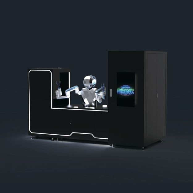 Çift Mekanik Kol Self Servis Dondurma ve Kahve 2'si 1 Arada Robot Mağazası resmi