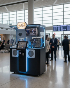 Picture of new upgrade aı robot coffee vendıng machıne