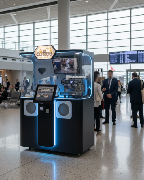 Picture of new upgrade aı robot coffee vendıng machıne